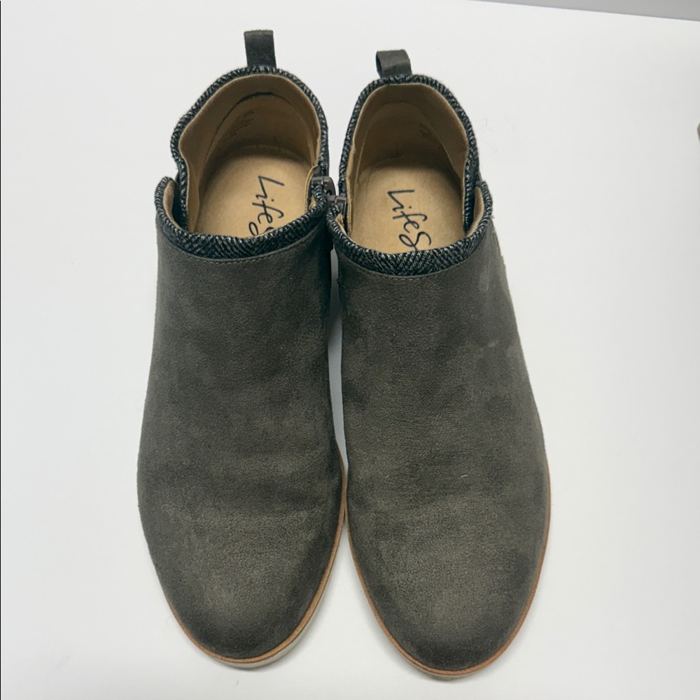 Life Stride Gray Ankle Boots size 7.5W